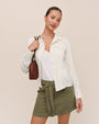 Bella DahlFitted Trucker Shirt - IvoryTops
