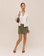 Bella DahlFitted Trucker Shirt - IvoryTops