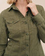 Bella DahlFitted Trucker Shirt - Olive GreenTops