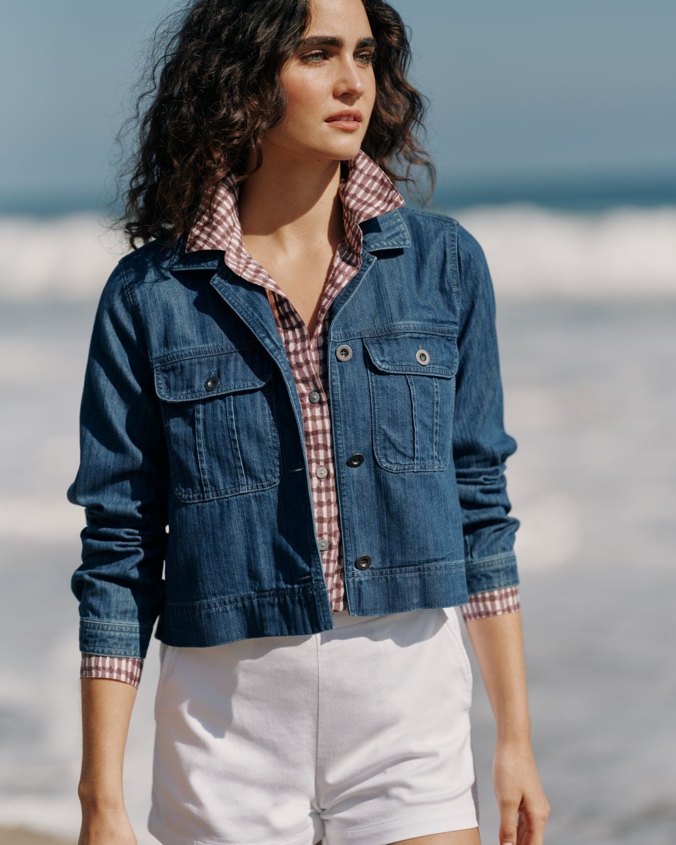 Bella DahlFlap Pocket Utility Jacket - Herringbone WashCoats & Jackets