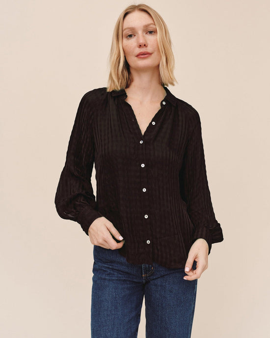 Bella Dahl Flowy Raglan Sleeve Shirt - Mocha