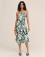 Bella DahlFlowy Strapless Midi Dress - Palm Paradise PrintDresses