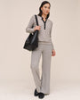Bella DahlFold Over Wide Leg Pant - Heathered StripePants