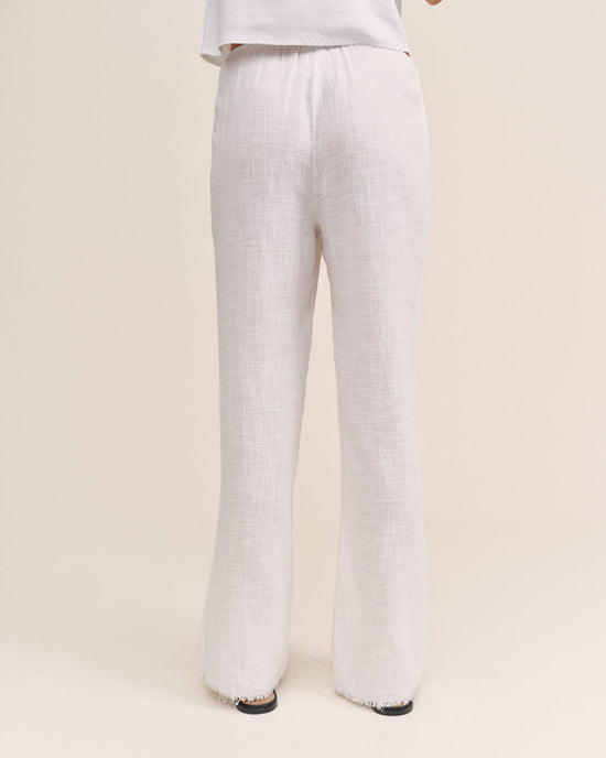 Bella Dahl Fray Hem Beach Pant - White View 2