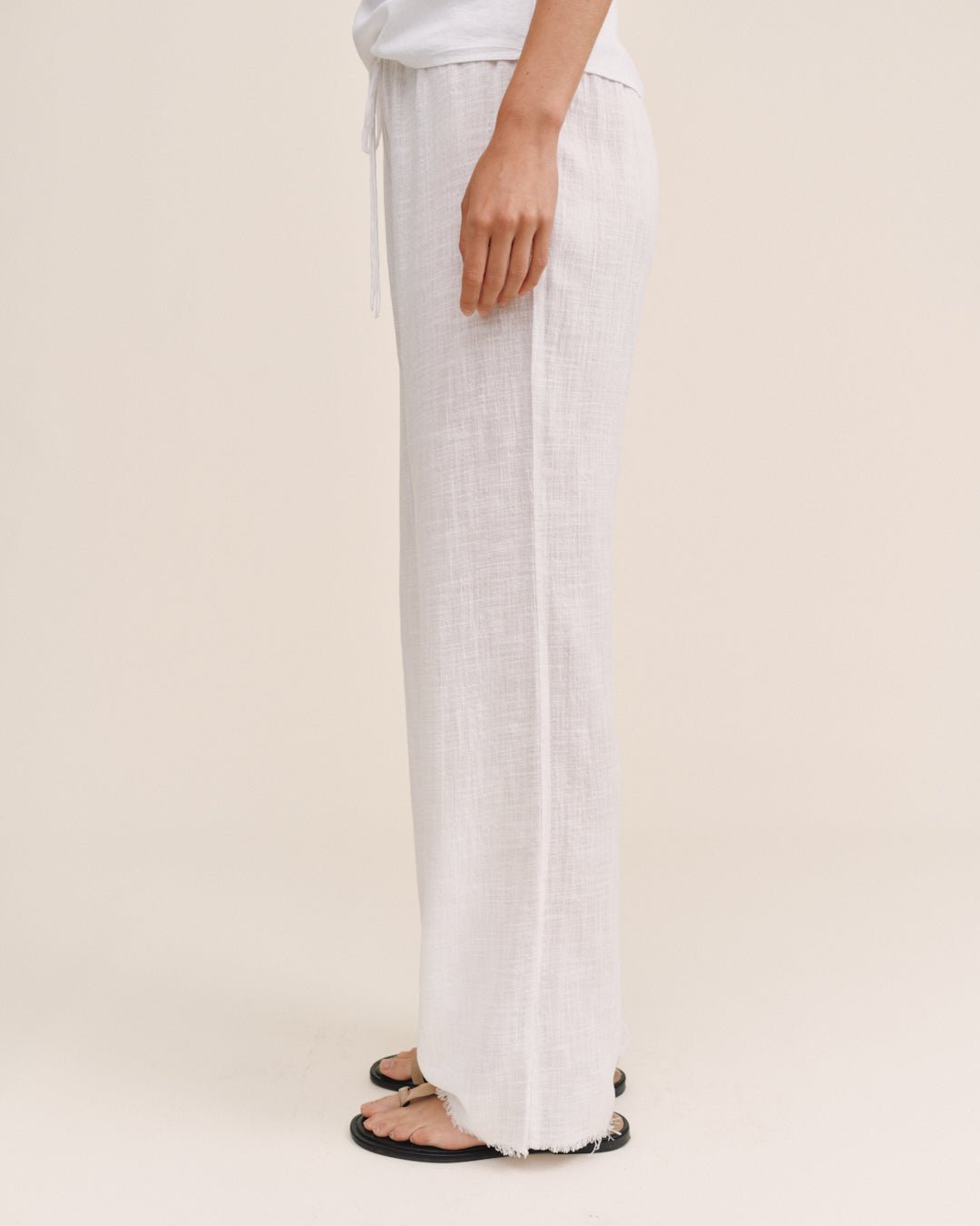 Bella DahlFray Hem Beach Pant - WhitePants