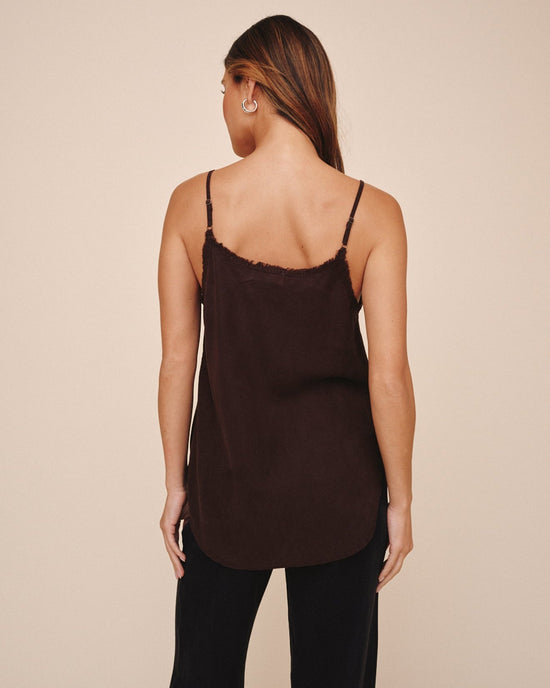Bella Dahl Frayed Cami - Dark Chestnut View 2