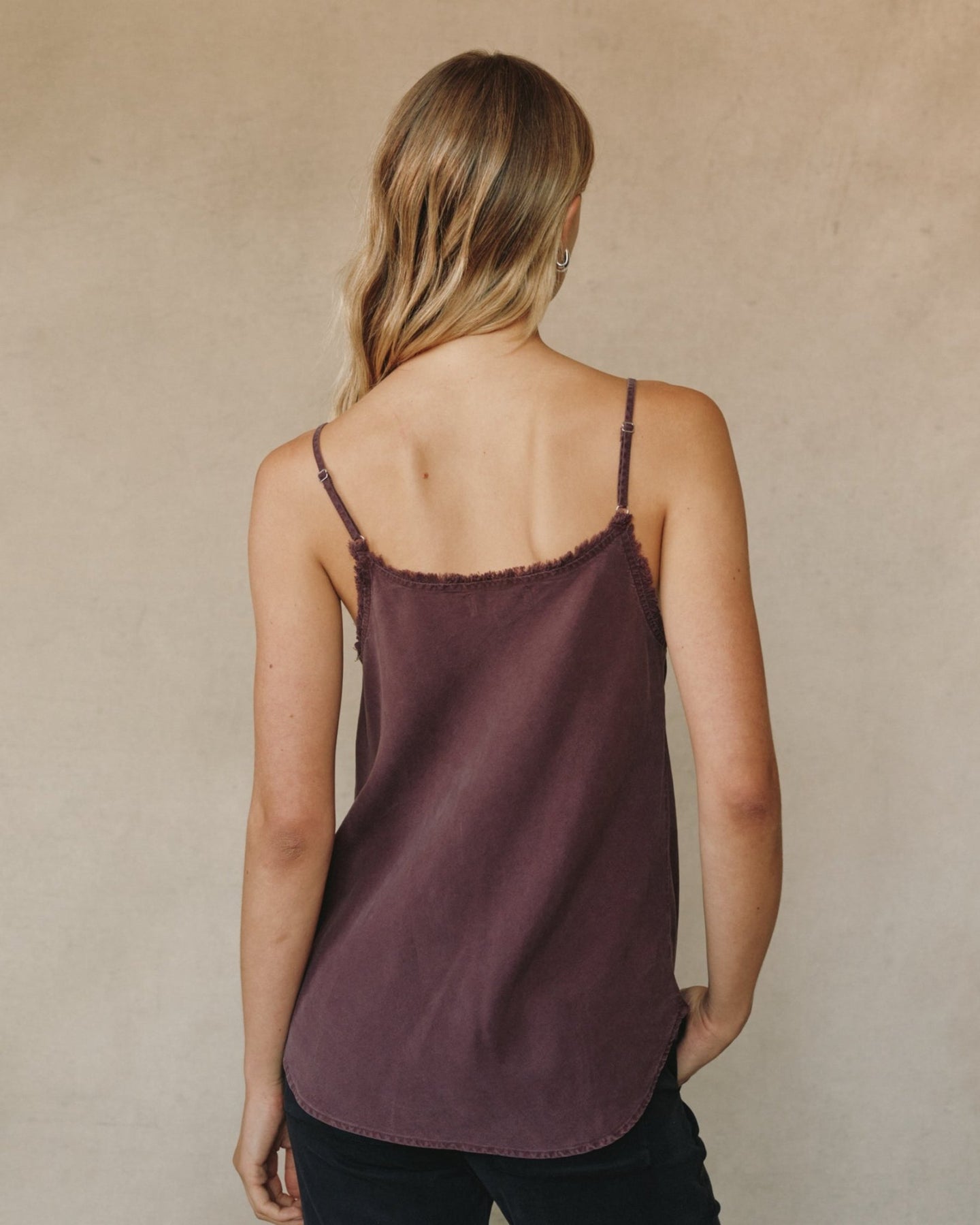 Bella DahlFrayed Cami - Pinot NoirTops