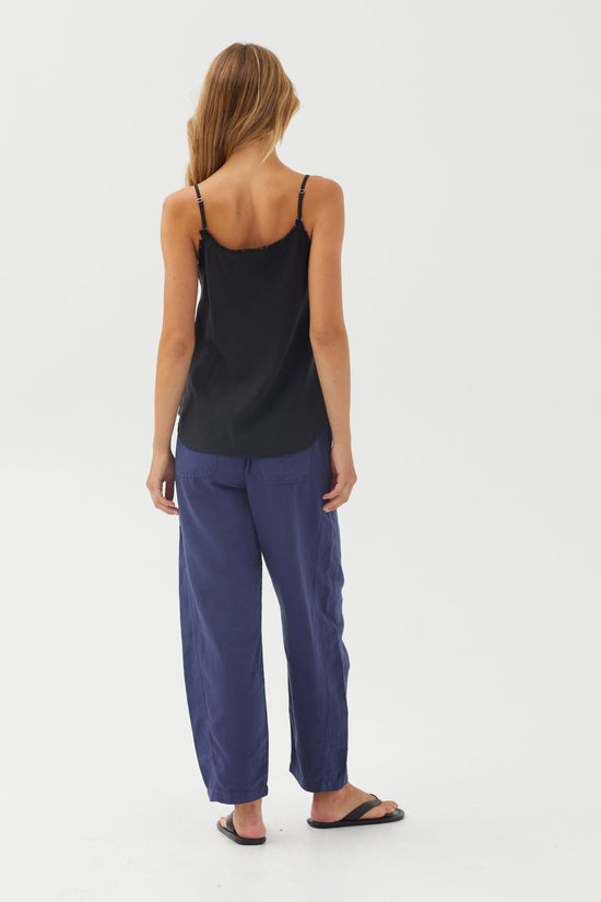 Bella Dahl Frayed Tencel Cami - Vintage Black View 2