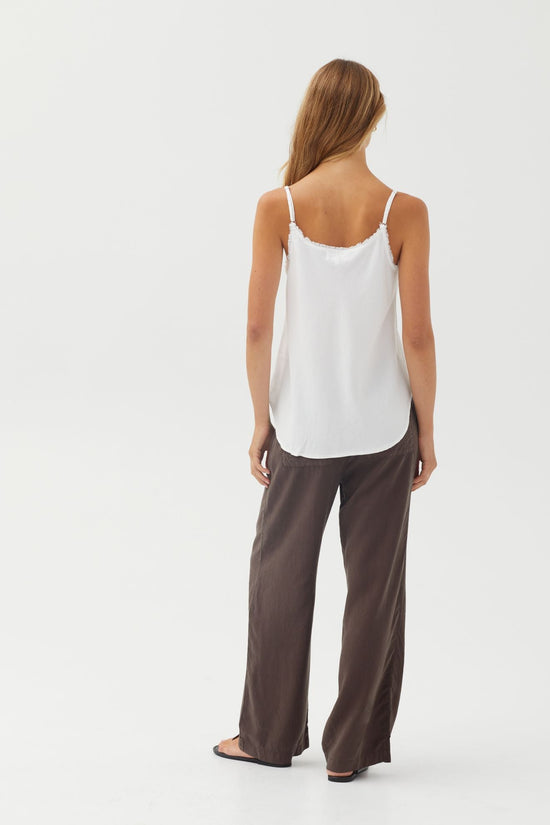 Bella Dahl Frayed Tencel Cami - White View 2