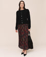 Bella DahlFront Slit Pleated Skirt - Abstract Camo PrintSkirts