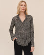 Bella DahlFull Button Down Hipster Shirt - Sketched Stars PrintTops