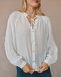 Bella DahlFull Sleeve Raglan Button Down - Sheer IvoryTops