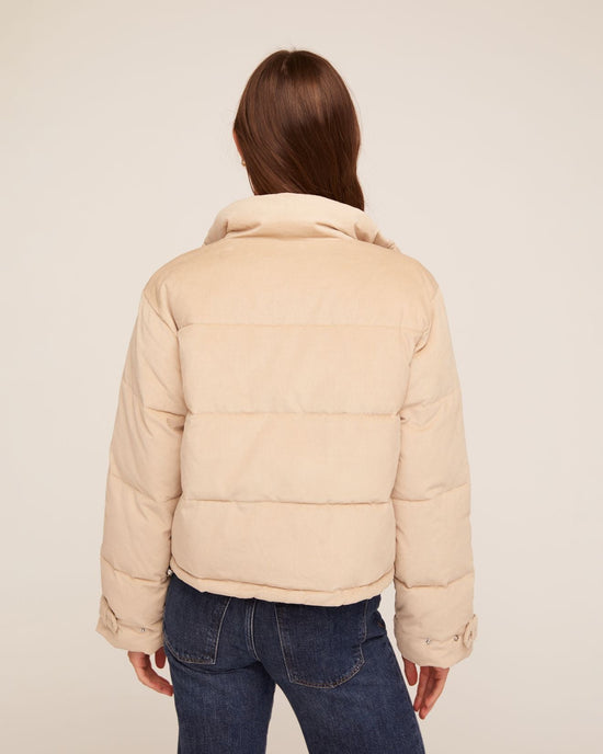 Bella Dahl Funnel Neck Puffer Jacket - Oat View 2