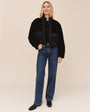 Bella DahlFunnel Neck Utility Sherpa Jacket - BlackCoats & Jackets