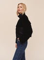 Bella DahlFunnel Neck Utility Sherpa Jacket - BlackCoats & Jackets