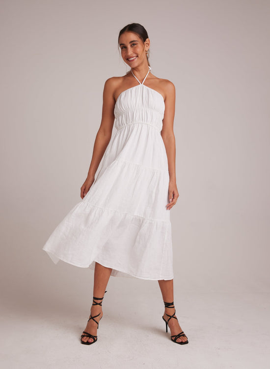 Bella DahlGathered Halter Midi Dress - WhiteDresses