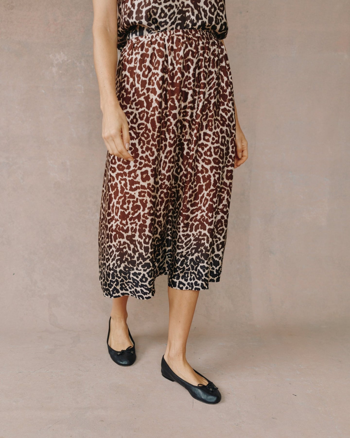 Bella DahlGathered skirt - Ombre Leopard PrintSkirts