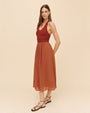 Bella DahlHalter Neck Mixed Dress - Red SandDresses