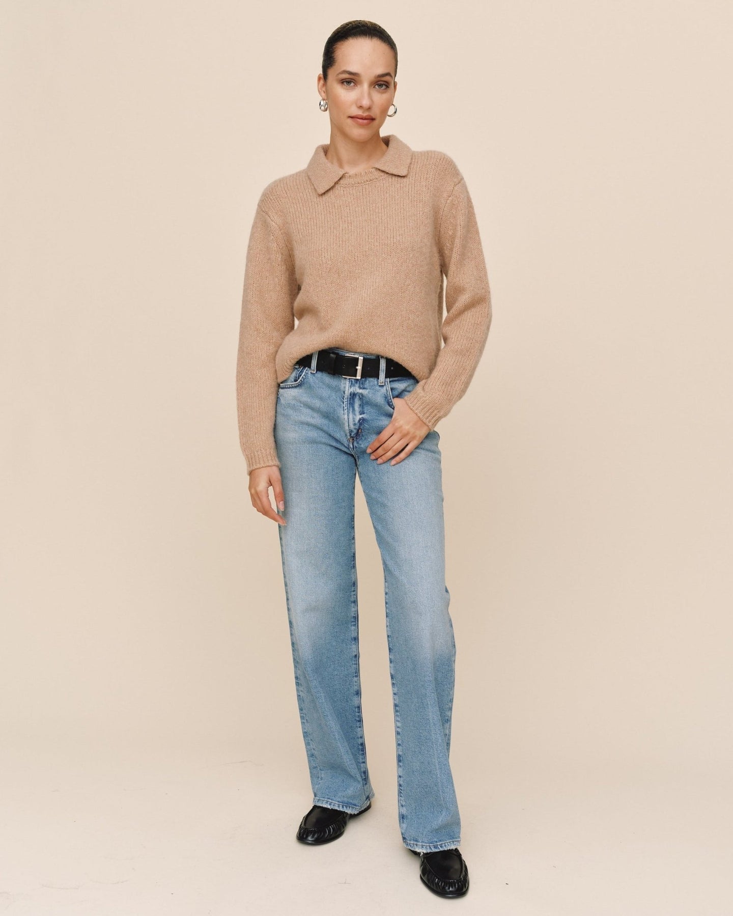 Bella DahlJohnny Collar Sweater - Maple SyrupSweaters