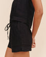 Bella DahlLattice Pintuck Short - BlackShorts