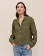 Bella DahlLinen Boxy Shirt - Olive StoneTops