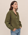 Bella DahlLinen Boxy Shirt - Olive StoneTops
