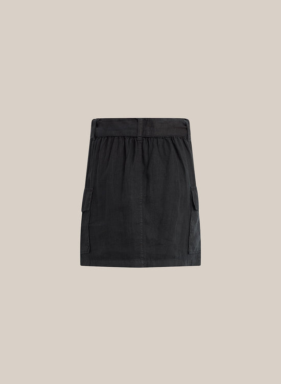 Bella DahlLinen Cargo Mini Skirt - BlackBottoms