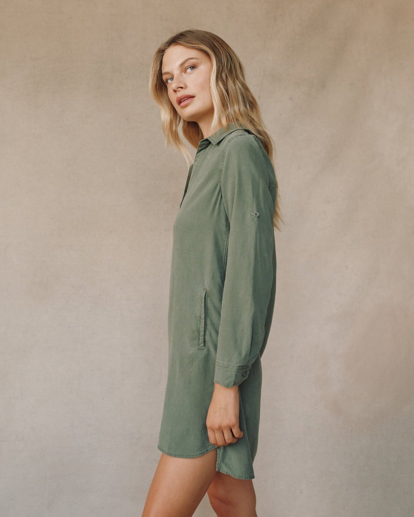 Bella DahlLong Sleeve A Line Shirt Dress - FernwoodDresses