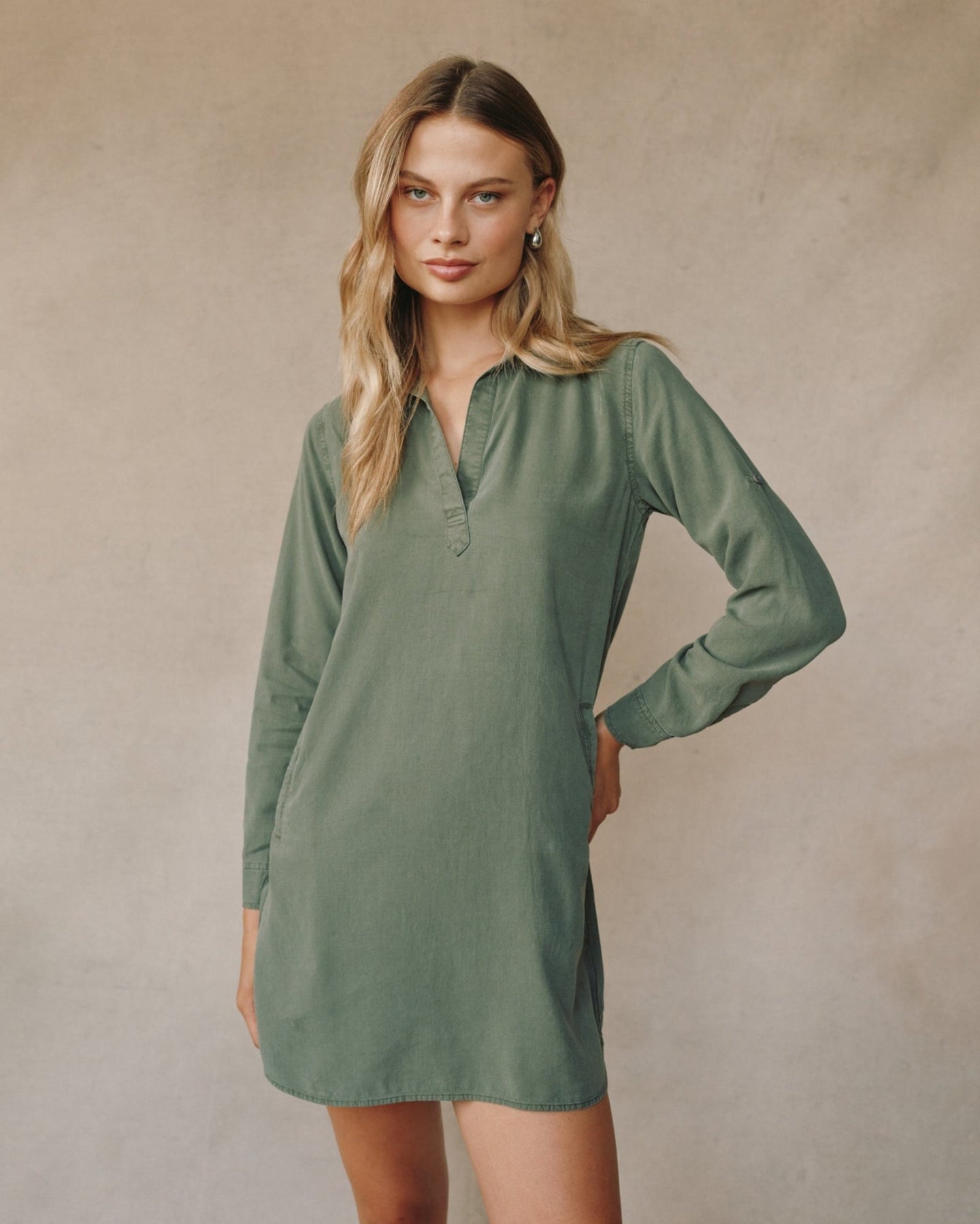 Bella DahlLong Sleeve A Line Shirt Dress - FernwoodDresses