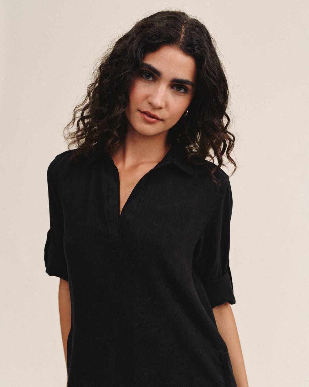 Long Sleeve A Line Shirt Dress | Vintage Black | S | Bella Dahl Long Sleeve A Line Shirt Dress | Vintage Black | S | Bella Dahl
