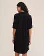 Bella DahlLong Sleeve A Line Shirt Dress - Vintage BlackDresses