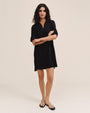 Bella DahlLong Sleeve A Line Shirt Dress - Vintage BlackDresses