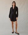 Bella DahlLong Sleeve Belted Mini Dress - BlackDresses
