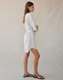 Bella DahlLong Sleeve Belted Mini Dress - Ivory StoneDresses