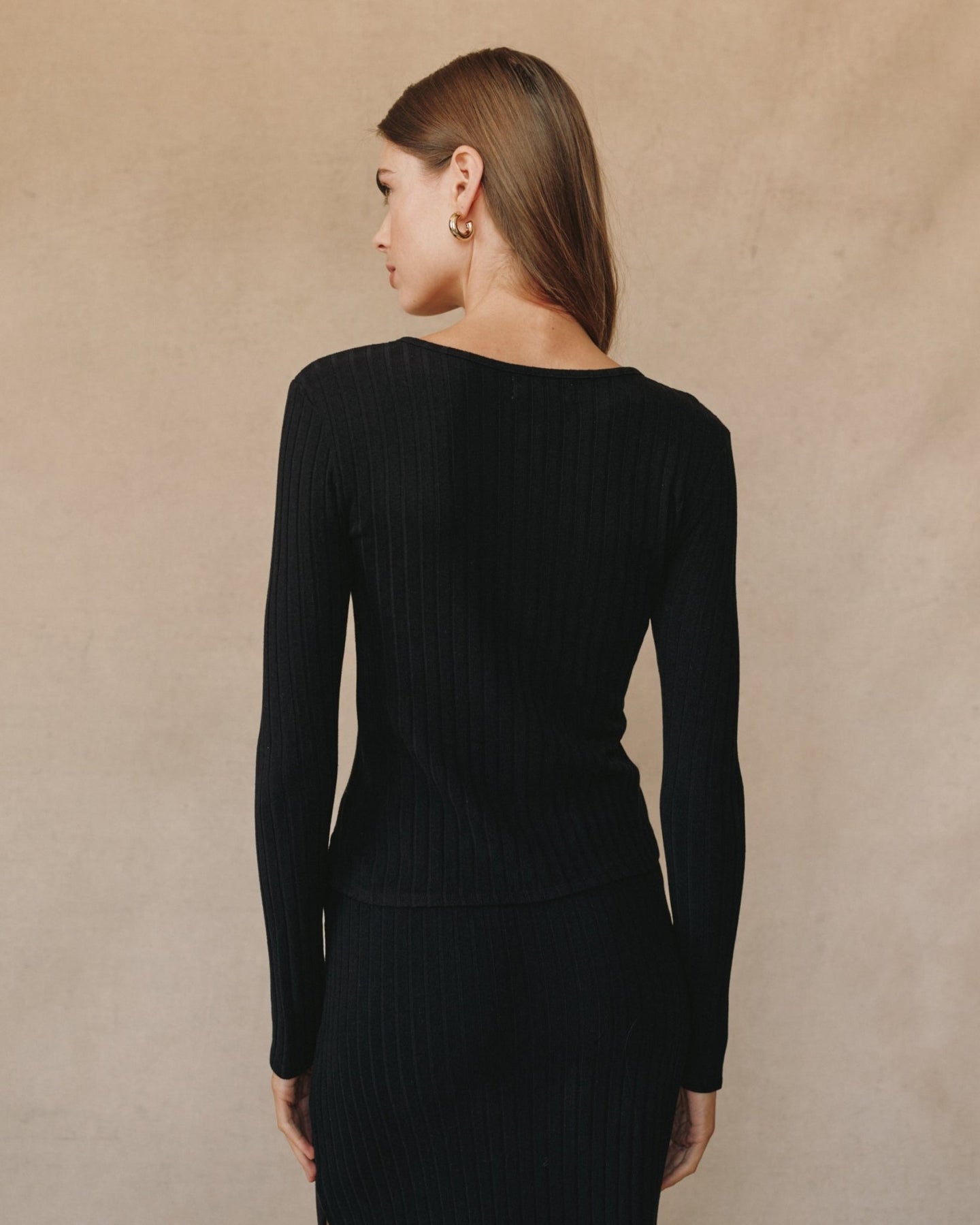 Bella DahlLong Sleeve Cardigan - Black