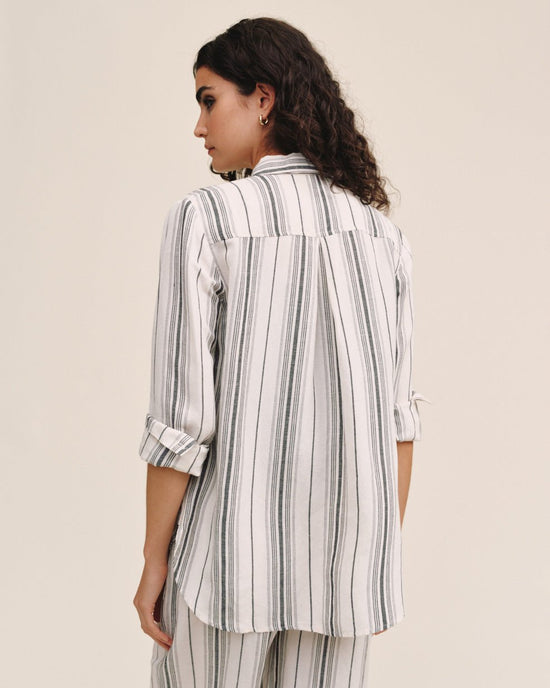 Bella Dahl Long Sleeve Classic Shirt - Boardwalk Stripe View 2