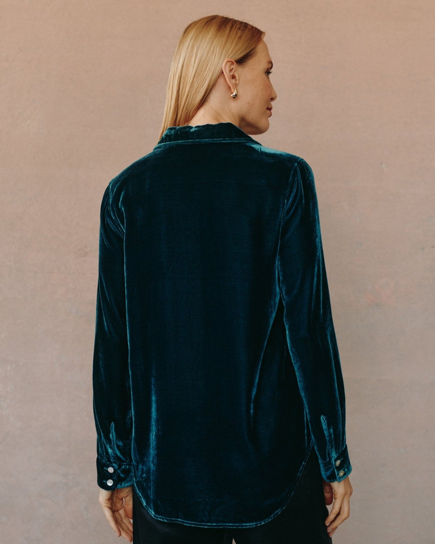 Bella DahlLong Sleeve Classic Shirt - Harbor TealTops