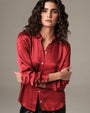 Bella DahlLong Sleeve Clean Button Down Shirt - BordeauxTops