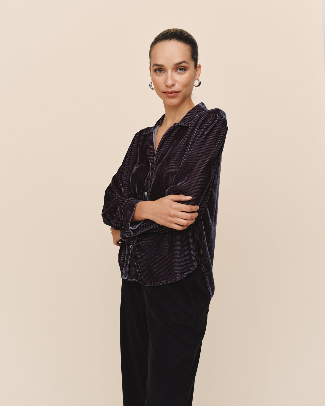 Bella DahlLong Sleeve Clean Shirt - Arctic SmokeTops