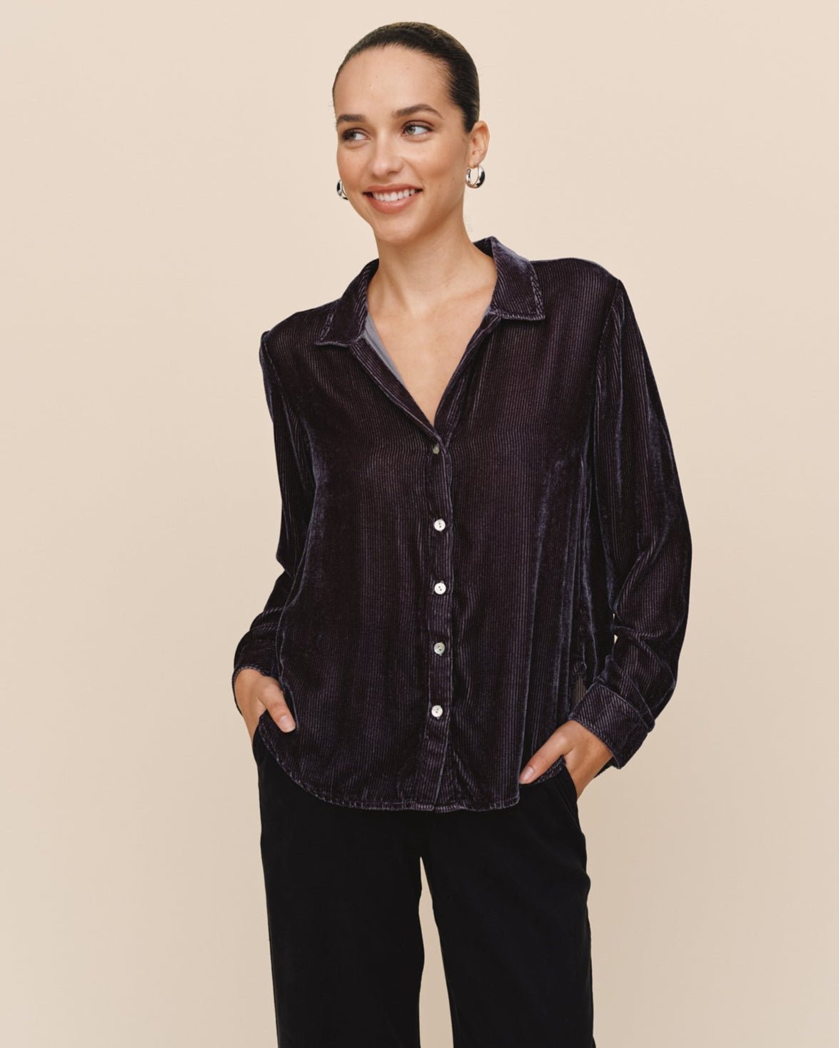 Bella DahlLong Sleeve Clean Shirt - Arctic SmokeTops