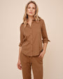 Bella DahlLong Sleeve Clean Shirt - Golden DuneTops