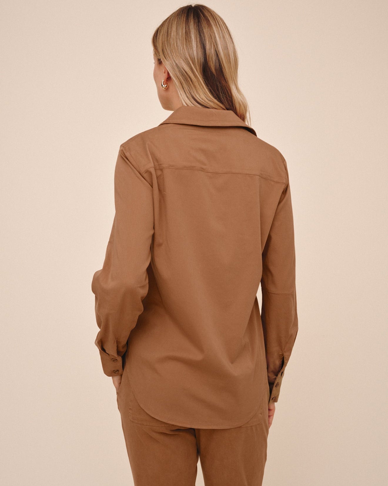 Bella DahlLong Sleeve Clean Shirt - Golden DuneTops