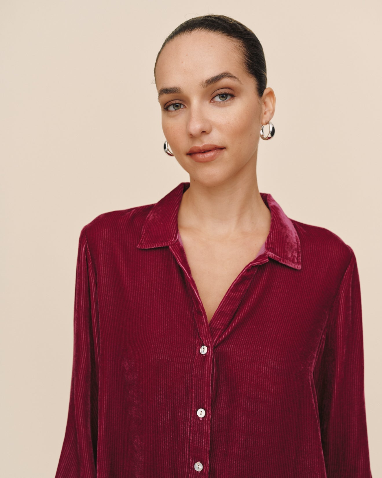 Bella DahlLong Sleeve Clean Shirt - Ice MulberryTops