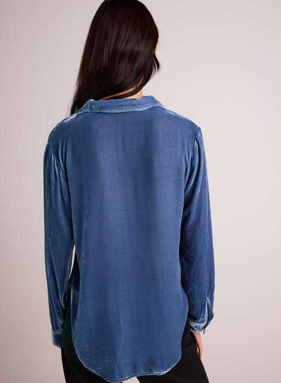 Bella Dahl B2243-654-303 Clear Water Blue Frayed Cami Top main image 1