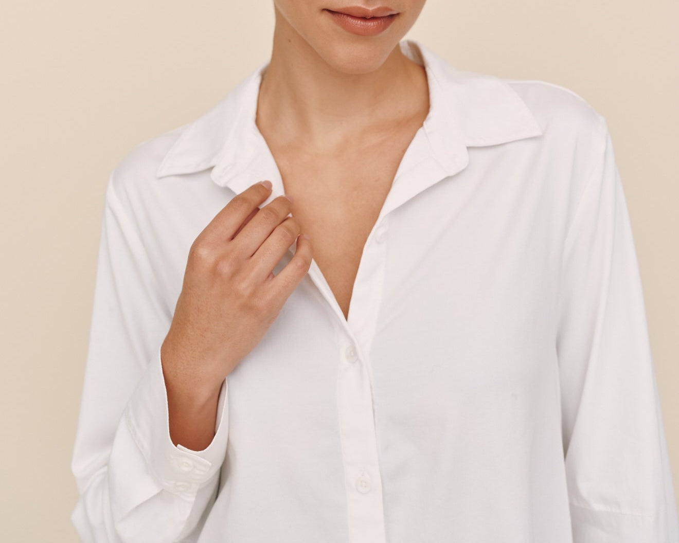 Bella DahlLong Sleeve Clean Shirt - WhiteTops