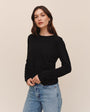 Bella DahlLong Sleeve Crew Tee - BlackTops