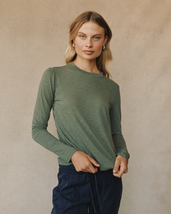 Bella Dahl Long Sleeve Crew Tee - Fernwood View 2