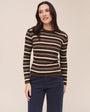 Bella DahlLong Sleeve Crew Tee - Harvest StripeTops