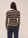Bella DahlLong Sleeve Crew Tee - Harvest StripeTops