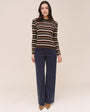Bella DahlLong Sleeve Crew Tee - Harvest StripeTops